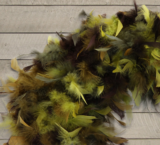 buy Home Decor and Accents Angel Wreath Chocolate Moss and Gold Feather Wreath - click for details